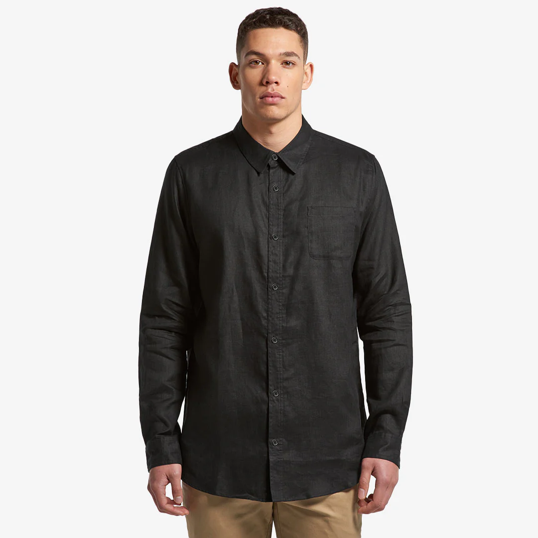 AS Colour Men's Linen Long Sleeve Shirt - Image 5