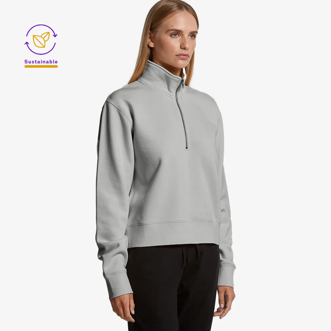AS Colour Women's Stencil Half Zip Fleece Pullover - Image 13