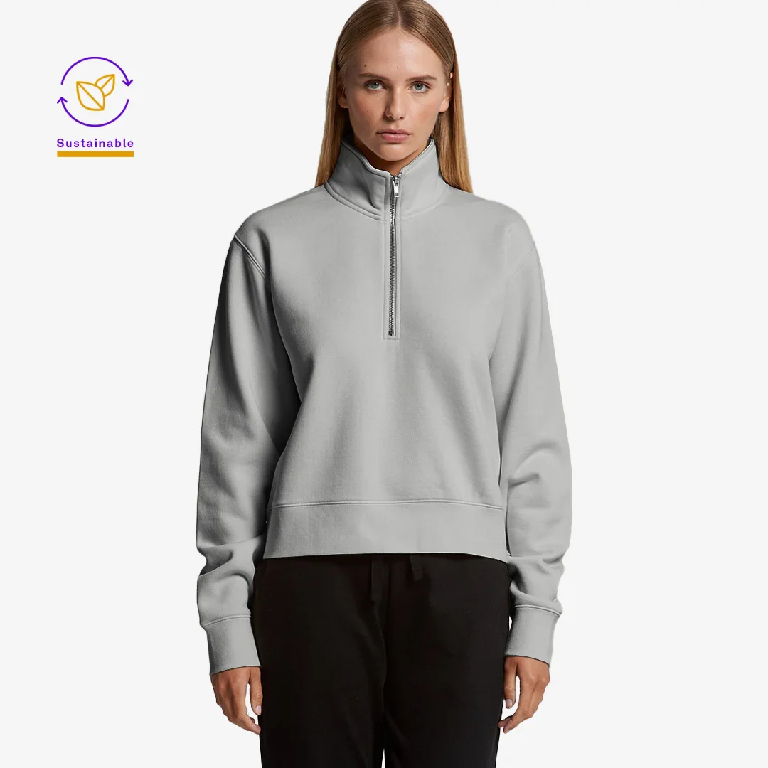 AS Colour Women's Stencil Half Zip Fleece Pullover - Image 2