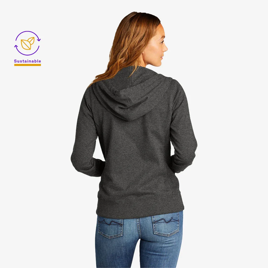 District Women's Recycled Re-Fleece Full-Zip Hoodie - Image 12