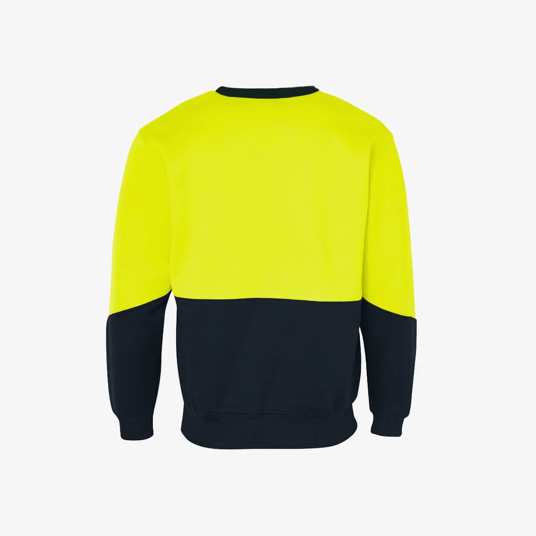 DNC Men's HiVis Two Tone Fleecy Sloppy Joe Crew-Neck Sweat Shirt - Image 6
