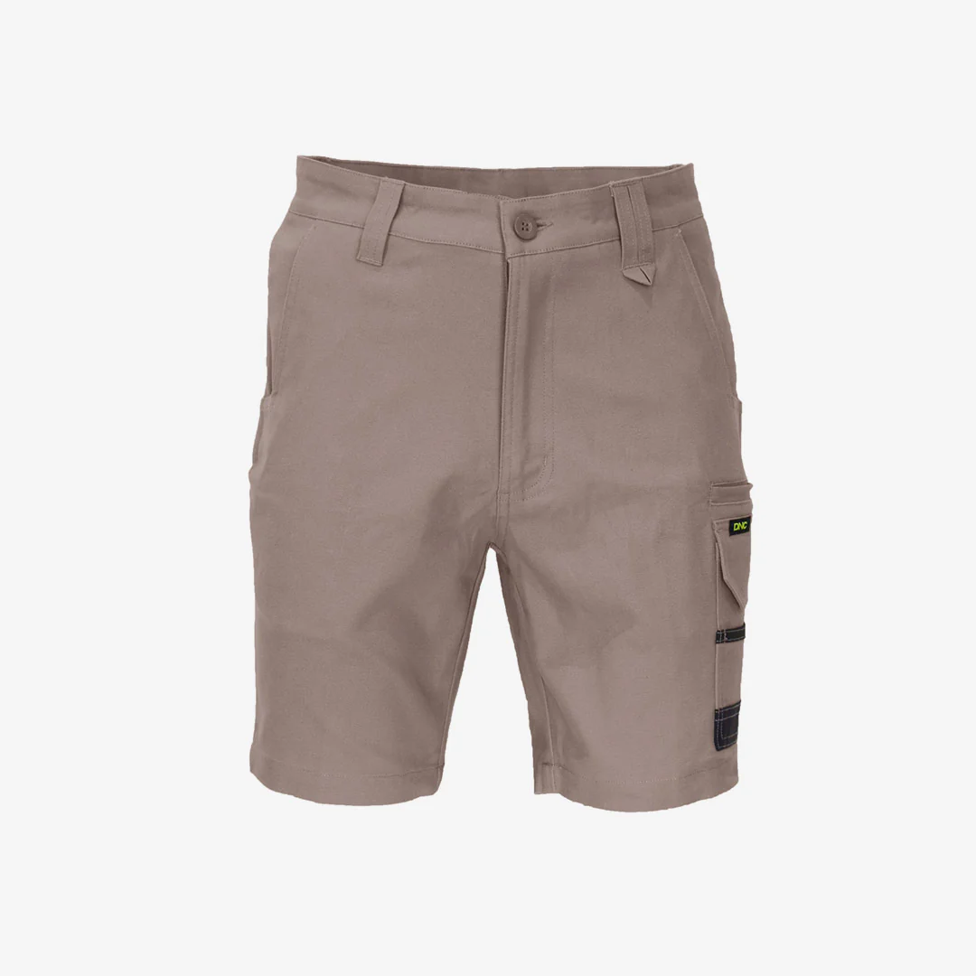 DNC Men's SlimFlex Tradie Cargo Work Shorts