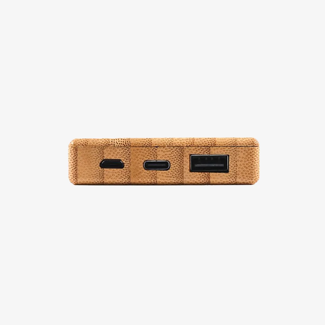 Logo Line Viper 5,000mAh Bamboo Eco Power Bank - Image 3