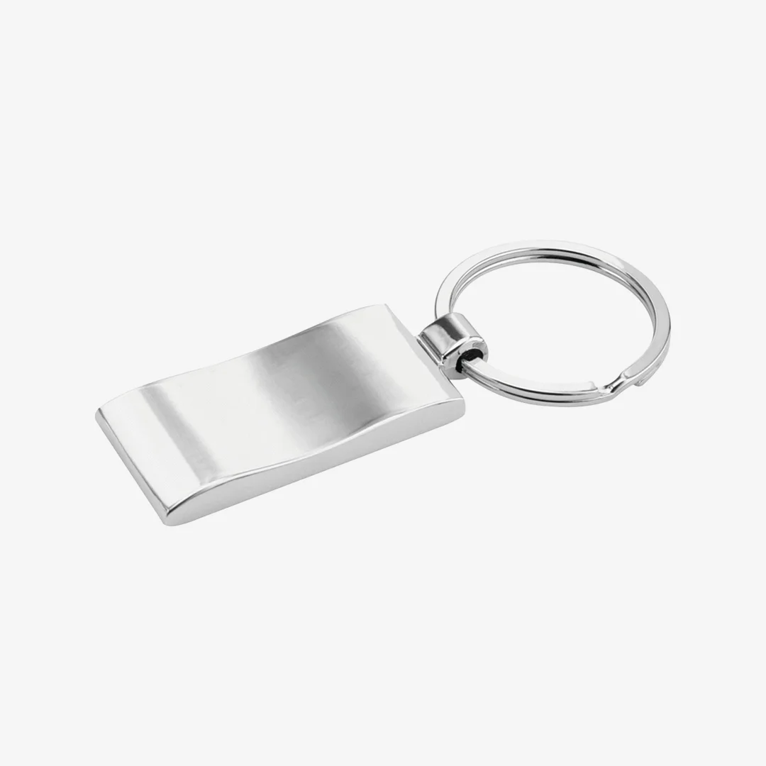 Wave Metal Key Ring
